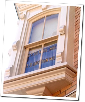 Donald Gilmore window on Main Street USA at Disneyland - FindingWalt.com